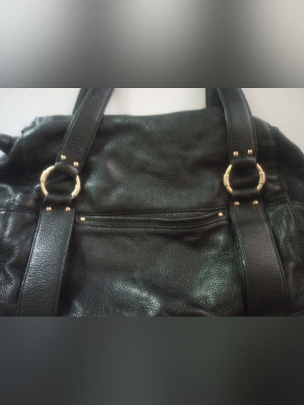 MICHAEL KORS Black Leather Purse with Gold Hardware - Picture 3 of 6
